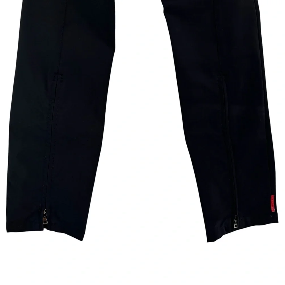 Prada Linea Rossa Womens Technical Sports Stretch Pants Black Zip Hem Size 40 - Picture 4 of 12